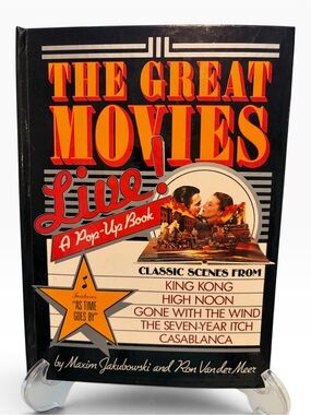 Vintage 1987 The Great Movies Live! Pop-Up Book
